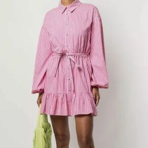 Cinq a Sept pink stripe dress